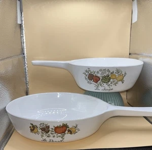 Vintage Corning Ware Spice of Life 6-1/2" skillet and 1 Pint Skillet No Lid - Picture 1 of 6