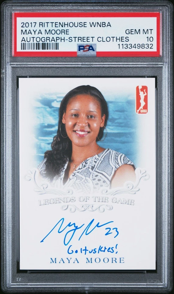 2017 Rittenhouse WNBA Maya Moore Legends Autograph PSA 10 - Image 1 of 1