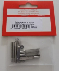 Juego de 4 piezas dirección de cable M3 cabeza de horquilla/tornillo de ojo dirección de cable - Imagen 1 de 3