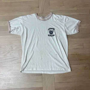 VTG 70s Russell Athletic Ringer Shirt Large White Junior Revelers USA Large - Picture 1 of 15