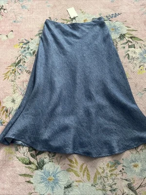 Jeager Women's Long Linen Skirt, Size 14 - Image 1 of 4