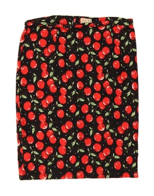 Falda recta Lindy Bop para mujer patrón abstracto Reino Unido 18 XL W34 negra CD10 Foto 1 de 3