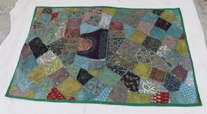 Hand Embroidered Vintage Indian Cotton Home Wall Decor Patchwork Tapestry BA2278 - Picture 1 of 7