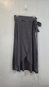 Gap  Wrap Around Maxi Skirt Size Small Stretchy, Blue & White Stripe NWT  - Picture 1 of 11