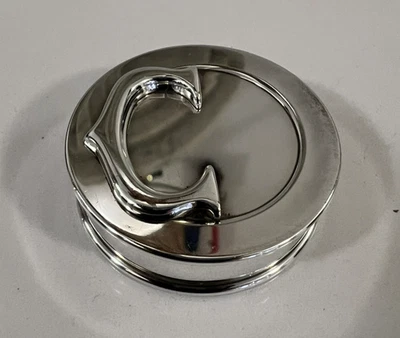 Auténtico Cartier Vintage Pastillero Caja-Tornillo en Tapa con Logo C Plata de Ley 925 Foto 1 de 4