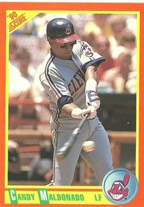 CANDY MALDONADO CLEVELAND INDIANS #8T - SCORE TRADED NM-MT 1990