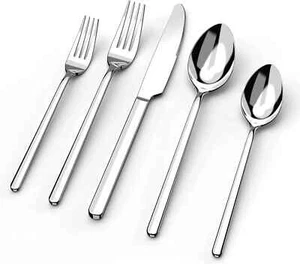 Silverware Set, 20 Piece Flatware Cutlery Set for 4, 18/10 Stainless Steel Silv - Picture 1 of 1