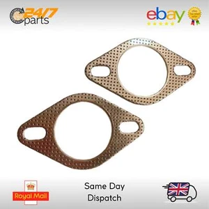 2 x 2,5" Zoll 63 mm Auspuffdichtung mit Feuerring | HOCHWERTIG | 2 Schrauben Loch - Bild 1 von 1