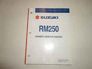 2006 Suzuki RM250 RM 250 Propietarios Servicio Taller Reparación Manual Nuevo - Imagen 1 de 12