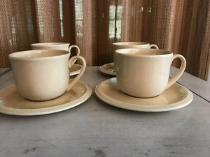 FRANCISCAN SEA SCULPTURES Sand Primary - Lot of 4 CUP & 2 SAUCERS - Picture 1 of 3