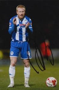 FOTO 6X4 WIGAN ATLÉTICA FIRMADA A MANO DAVID PERKINS. - Imagen 1 de 1