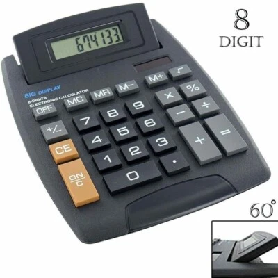 LARGE BUTTON NUMBERS JUMBO CALCULATOR SCHOOL OFFICE HOME BATTERY POP UP DISPLAY - Image 1 of 3
