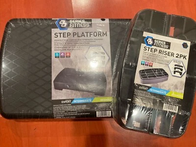 Serie Fitness Plataforma de 8 Pasos con Elevador Paquete de 2 Nuevo Ejercicio Stepper Foto 1 de 3
