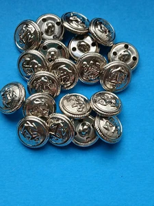 3 Knöpfe  Marine Anker Uniform silber 15mm 9 Posten - Bild 1 von 3