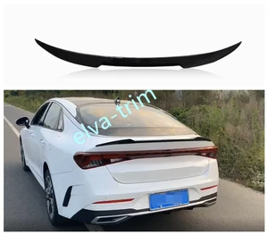 NEW For Kia K5 21-22 ABS Bright Black Rear Door Tail Trunk Spoiler Wing Lip trim - Picture 1 of 7