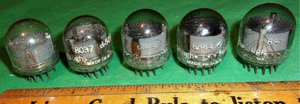 (5) Burroughs NIXIE Tubes (3) 6844, (1) 8037 & (1) B50 Clean! - Picture 1 of 4