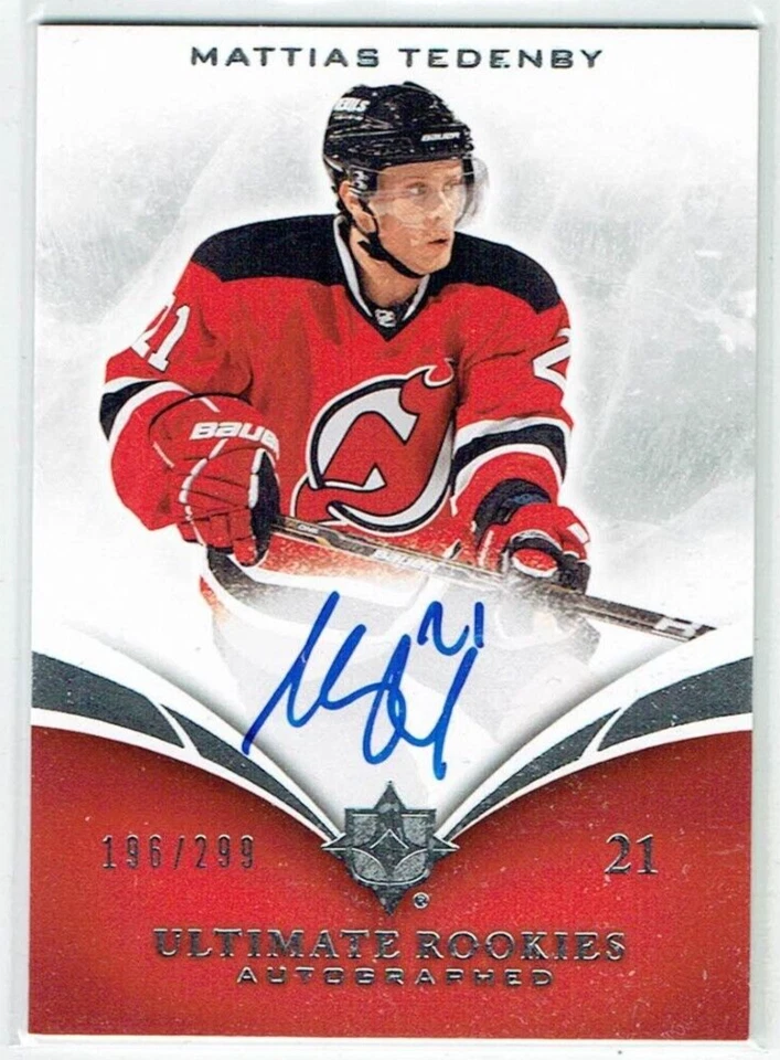 10-11 UD Upper Deck Ultimate Rookies  Mattias Tedenby  /299 Rookie  Auto - Image 1 of 1