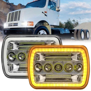 Pair 7x6'' 5x7'' LED Headlights DRL For INTERNATIONAL 4700 4900 8100 9900 9200 - Picture 1 of 10