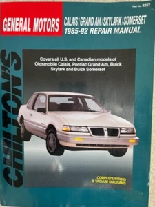 Manual de reparación Chilton's General Motors Calais/Grand AM/Skylark/Somerset 1985-92 - Imagen 1 de 2