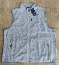 Mens Vineyard Vines Mountain Sweater Fleece Vest-Gray Heathe-NWT-Ret $118