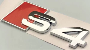 AUDI S4 ChromeLettering Logo Badge Emblem Rear Boot - Imagen 1 de 1
