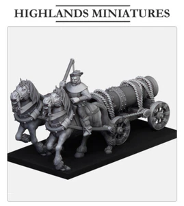 Highland Miniatures Gallia Bombard auf Wagen - Bild 1 von 1