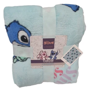 Disney Stitch Throw Blanket 120x150cm Soft & Cozy with 50% Recycled Polyester - Picture 1 of 8