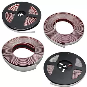 Chrome Decorative trim 5m 4mm...30mm Car Chrome strip Universal Self-adhesive Fl - Picture 1 of 23