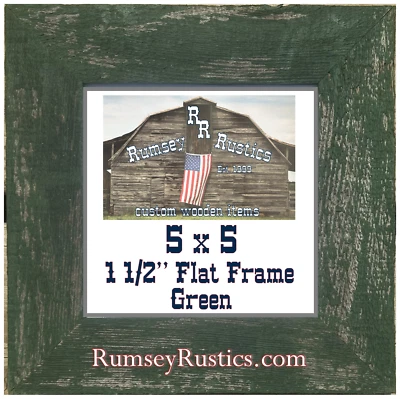 5x5" color washed painted rustic barn recycled picture frame distressed wood old - Image 1 of 4