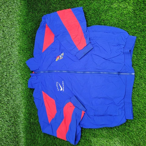 Vintage Nike University-of-Kansas Track Jacket M/L Official Track & Field RARE Cover