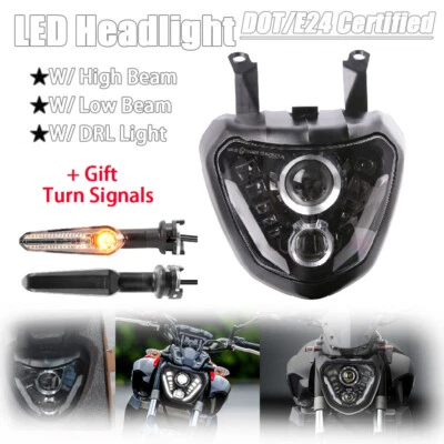 Bombilla de faro LED H4 para Yamaha FZ07 MT07 MT-07 14-17 con haz alto y bajo y DRL Foto 1 de 4