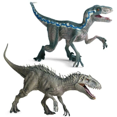 2X INDOMINUS REX VELOCIRAPTOR Dinosaurier Jurassic World Figur Modell Spielzeug - Bild 1 von 4