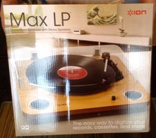 ION Audio Max LP –3 Speed Vinyl Conversion Turntable with Stereo Speakers 'NEW'