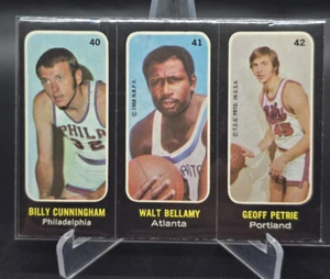 1971-72 Topps - Tríos #40-41-42 Walt Bellamy/Billy Cunningham/Geoff Petrie (RC) - Imagen 1 de 2