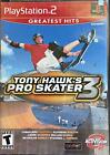 Tony Hawk&#39;s Pro Skater 3 with Manual Sony PlayStation 2 T-Teen 2002 Acitivision2