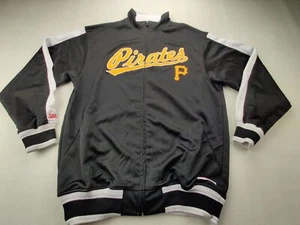 Stitches Pittsburgh Pirates Men's Medium Black/White Full Zip Long Sleeve Jacket - Picture 1 of 11