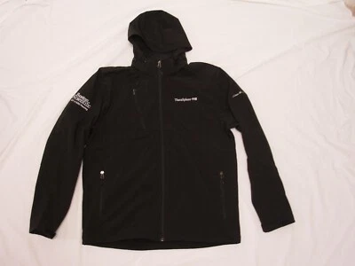New Eddie Bauer Men's Sz L Black Soft Shell Parka Jacket Logo Boston Scientific - Image 1 of 4