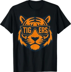 Retro Tigers Last Name Distressed Gifts For Men Women Kids T-Shirt - Picture 1 of 8