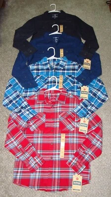 Urban Pipeline Shirt Ultimate Flannel Long Sleeve Boys Large 14/16 Lot Set of 4 - Image 1 of 4