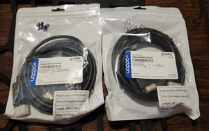 *2* ..6ft DisplayPort 1.2 Male to VGA Male Black Cable For Resolution  - Picture 1 of 2