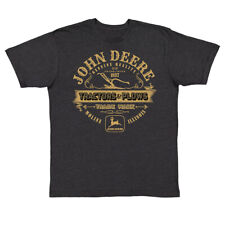 John Deere Tractors & Plows Graphic Medium Short Sleeve T-Shirt Mens/Unisex BLK