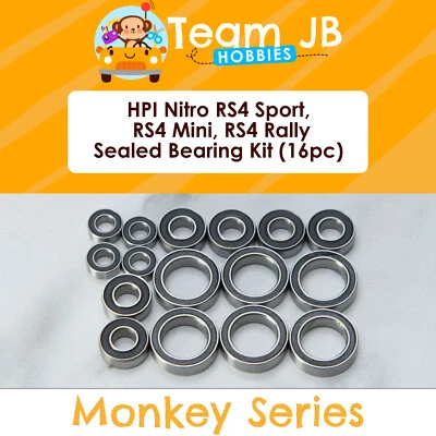 HPI Nitro RS4 Sport, RS4 Mini, RS4 Rally - 16 Pcs Rubber Sealed Bearings Kit - Image 1 of 2