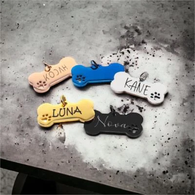 ИНДИВИДУАЛЬНЫЙ ГРАВИРОВАННЫЙ ДВУСТОРОННИЙ ЖЕТОН ИЗ НЕРЖАВЕЮЩЕЙ СТАЛИ ДЛЯ ДОМАШНИХ ЖИВОТНЫХ С ЛАПОЙ - Изображение 1 из 4