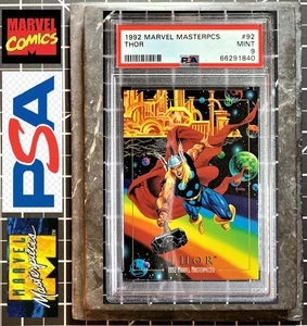 1992 Marvel Masterpieces - #92 Thor - PSA 9 MINT - Picture 1 of 4