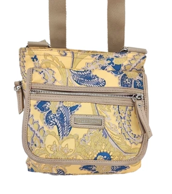 Tyler Rodan Crossbody Small Yellow Paisley Floral Purse Shoulder Bag 9 x 9 - Image 1 of 4