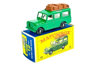 Matchbox Lesney No. 12 Green Safari Land Rover w/E3 Box - Picture 1 of 12