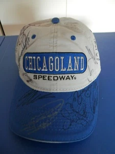 AUTOGRAPHED CHICAGOLAND SPEEDWAY HAT - 13 AUTOGRAPHS - LOGANO, HORNISCH, K PETTY - Picture 1 of 12