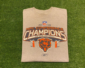 Vintage Y2K Reebok Chicago Bears 2006 NFC Conference Champions t-shirt XL gray