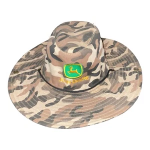 John Deere Bucket Hat Cammo Sun Hat Camouflage Bucket Hat Farming Hat Read - Picture 1 of 10