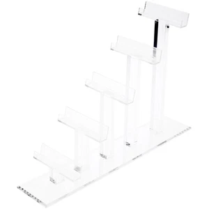 Plymor Clear Acrylic 5 Frame Display Risers for Eyeglasses, 9" H x 4" W x 15" D - Picture 1 of 2